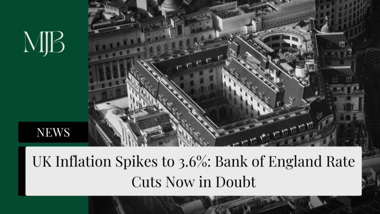UK Inflation Spikes to 3.6%: Bank of England Rate Cuts Now in Doubt