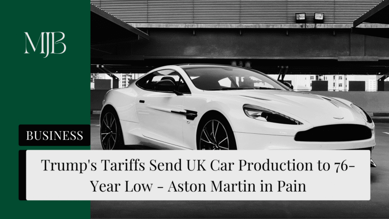 Trump’s Tariffs Send UK Car Production to 76-Year Low – Aston Martin in Pain