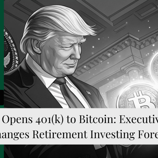 Trump Opens 401(k) to Bitcoin: Executive Order Changes Retirement Investing Forever