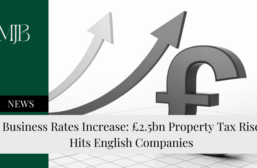 Business Rates Increase: £2.5bn Property Tax Rise Hits English Companies