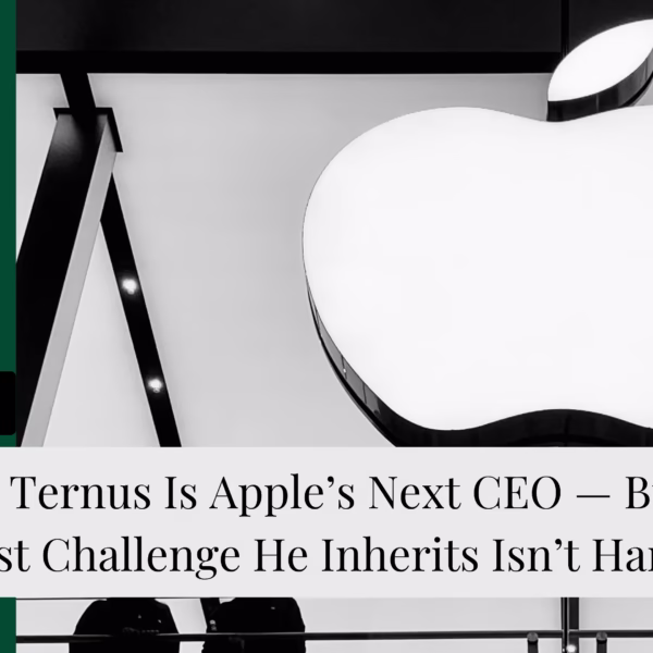 John Ternus Is Apple’s Next CEO — But the Biggest Challenge He Inherits Isn’t Hardware
