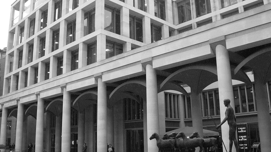 Paternoster Square near London Stock Exchange , illustrating LSE growth shares