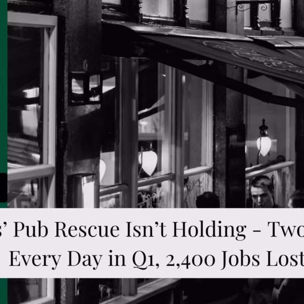 Reeves’ Pub Rescue Isn’t Holding — Two Closed Every Day in Q1, 2,400 Jobs Lost